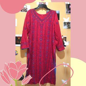 Size-40 Embellished Salwar Kamiz & Scarf